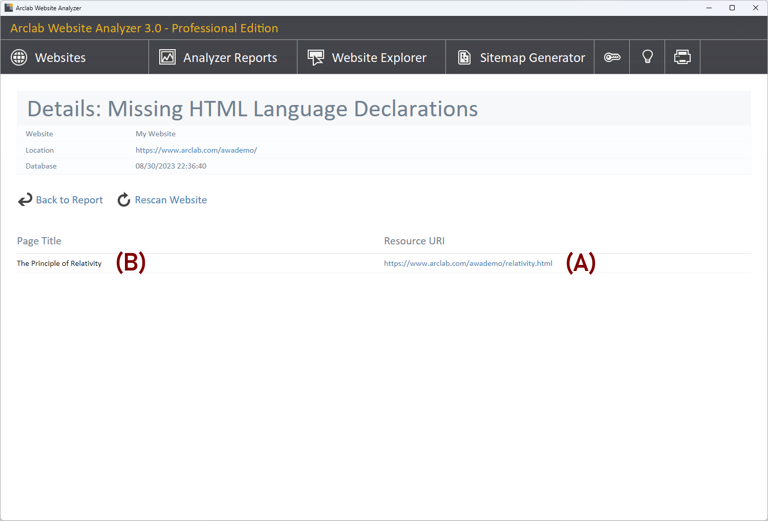 Details: Missing HTML Language Declarations